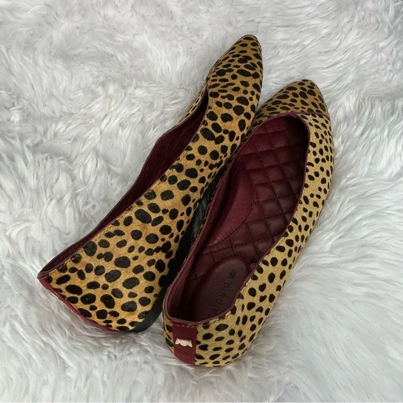 Birdies Goldfinch Leopard Print Calf Hair Pointed Toe Ballet Flats Size 5. - Picture 9 of 10